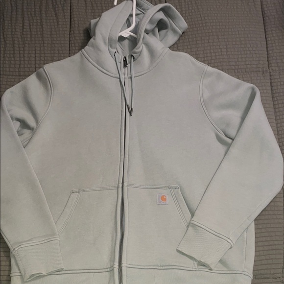 Carhartt Tops - Carhartt Pale Green women’s Full-Zip Hoodie